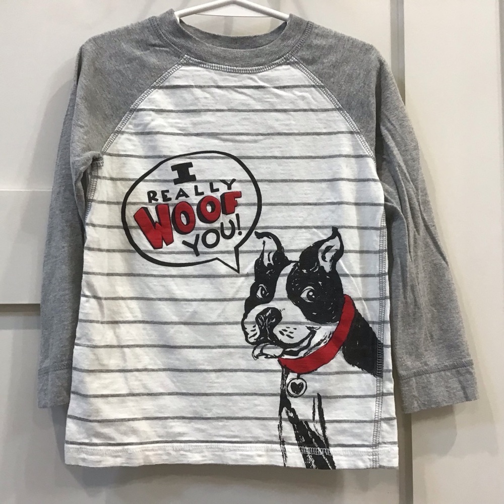 🐶 “I Really Woof You” Long Sleeve Tee – Old Navy, Girls Size 5 T